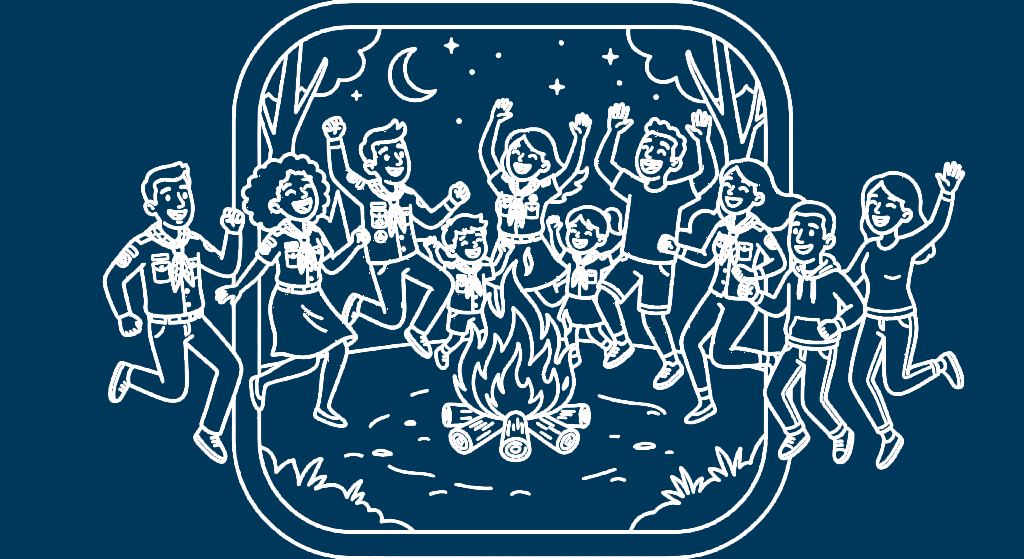 Fête de groupe en famille